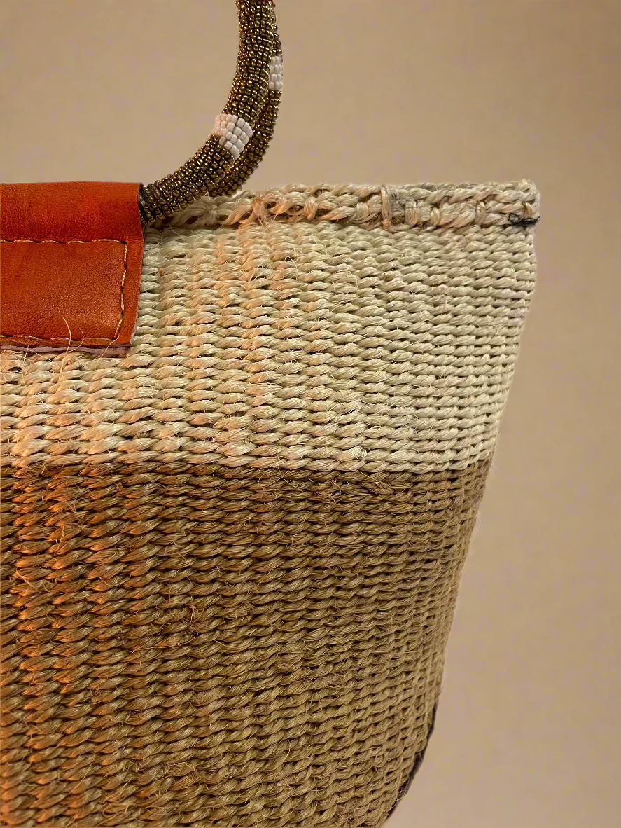 Brown-Beaded Clutch