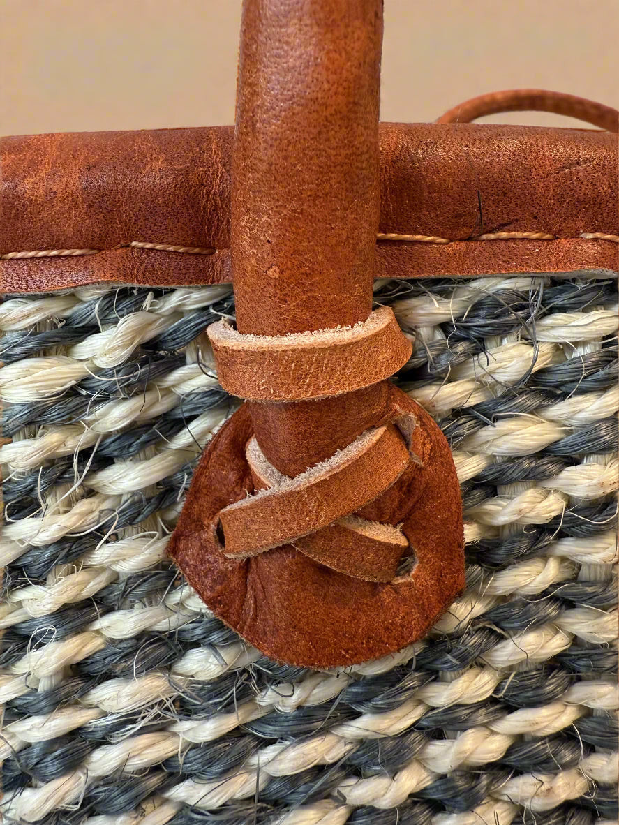 Dusty Blue Picnic Basket