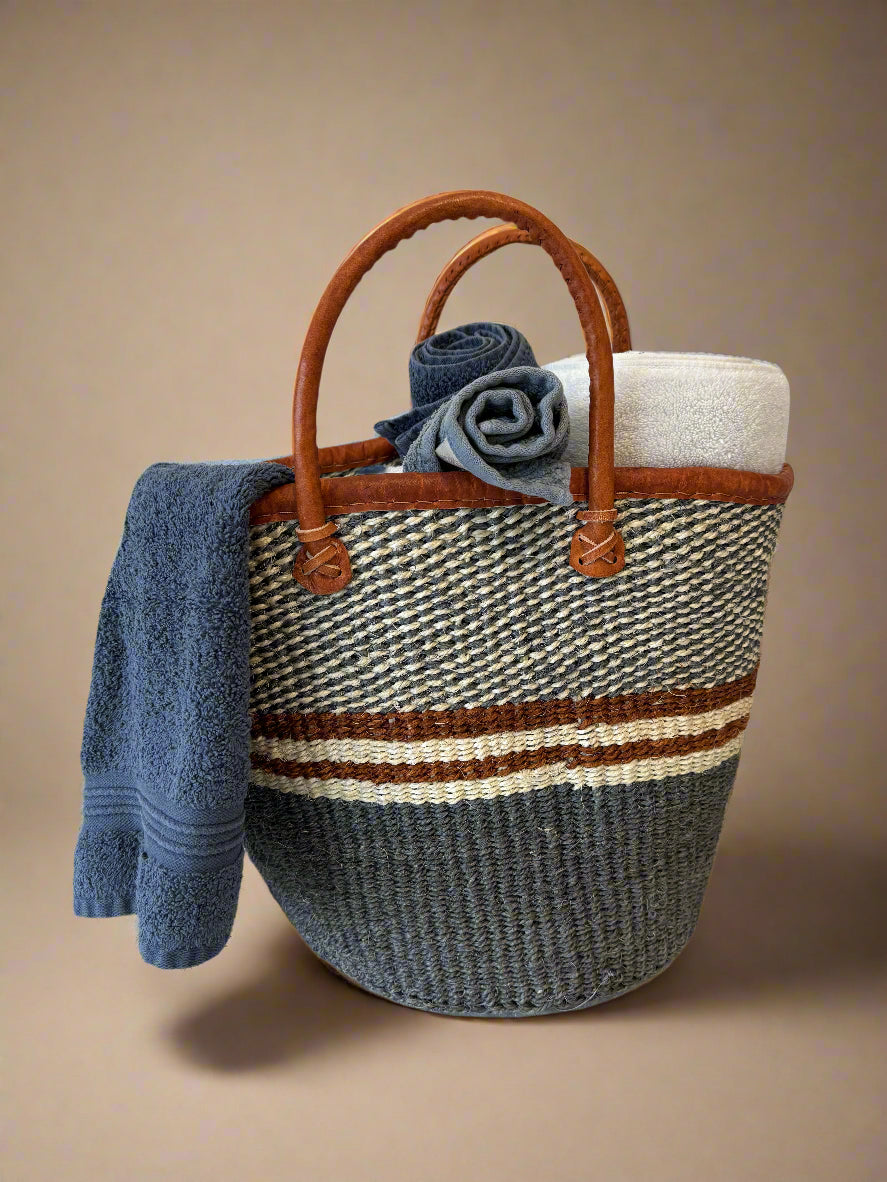 Dusty Blue Picnic Basket