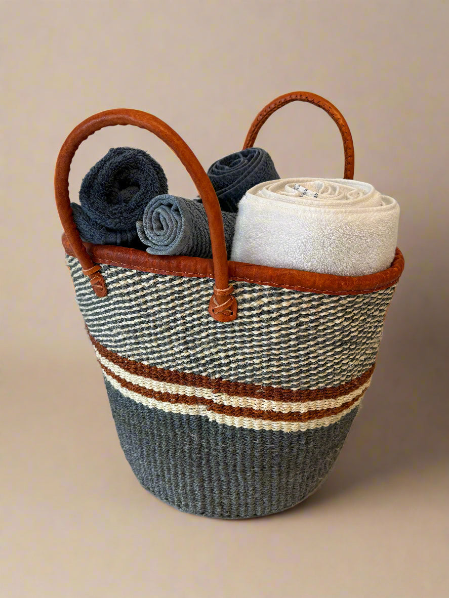Dusty Blue Picnic Basket