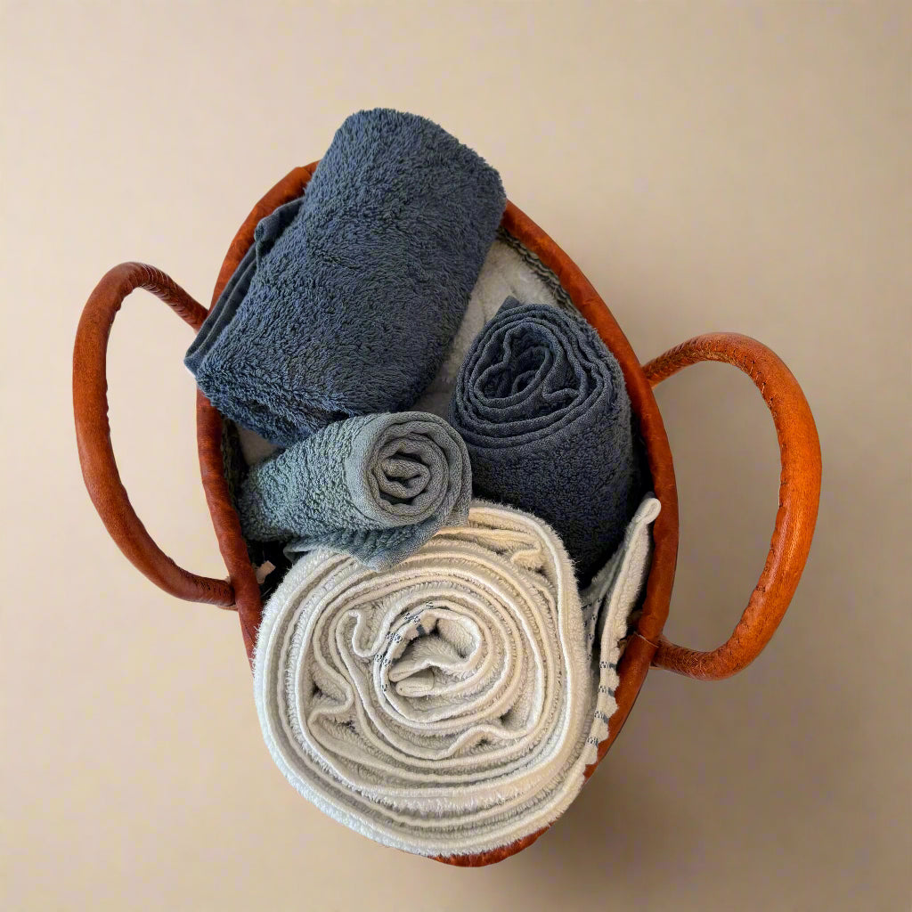 Dusty Blue Picnic Basket