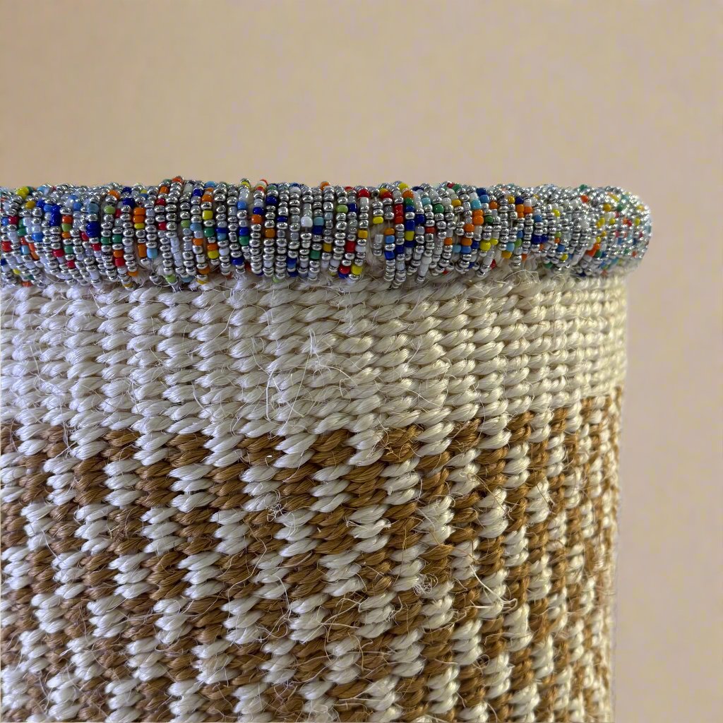 Beaded Rainbow Planter