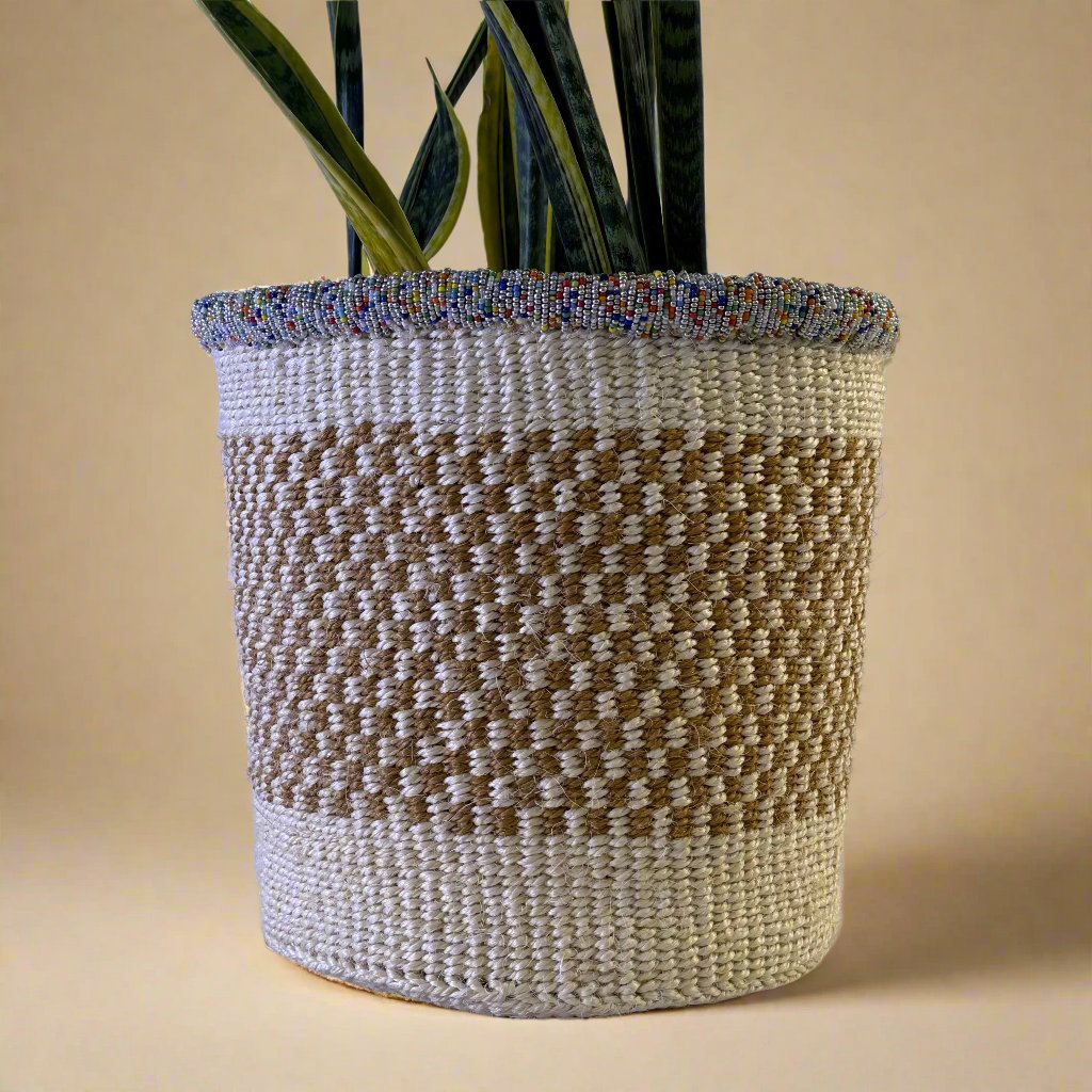 Beaded Rainbow Planter